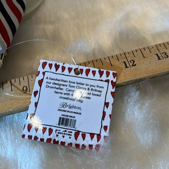 NWT Brighton red white and blue love letter crossbody - Picture 8 of 9